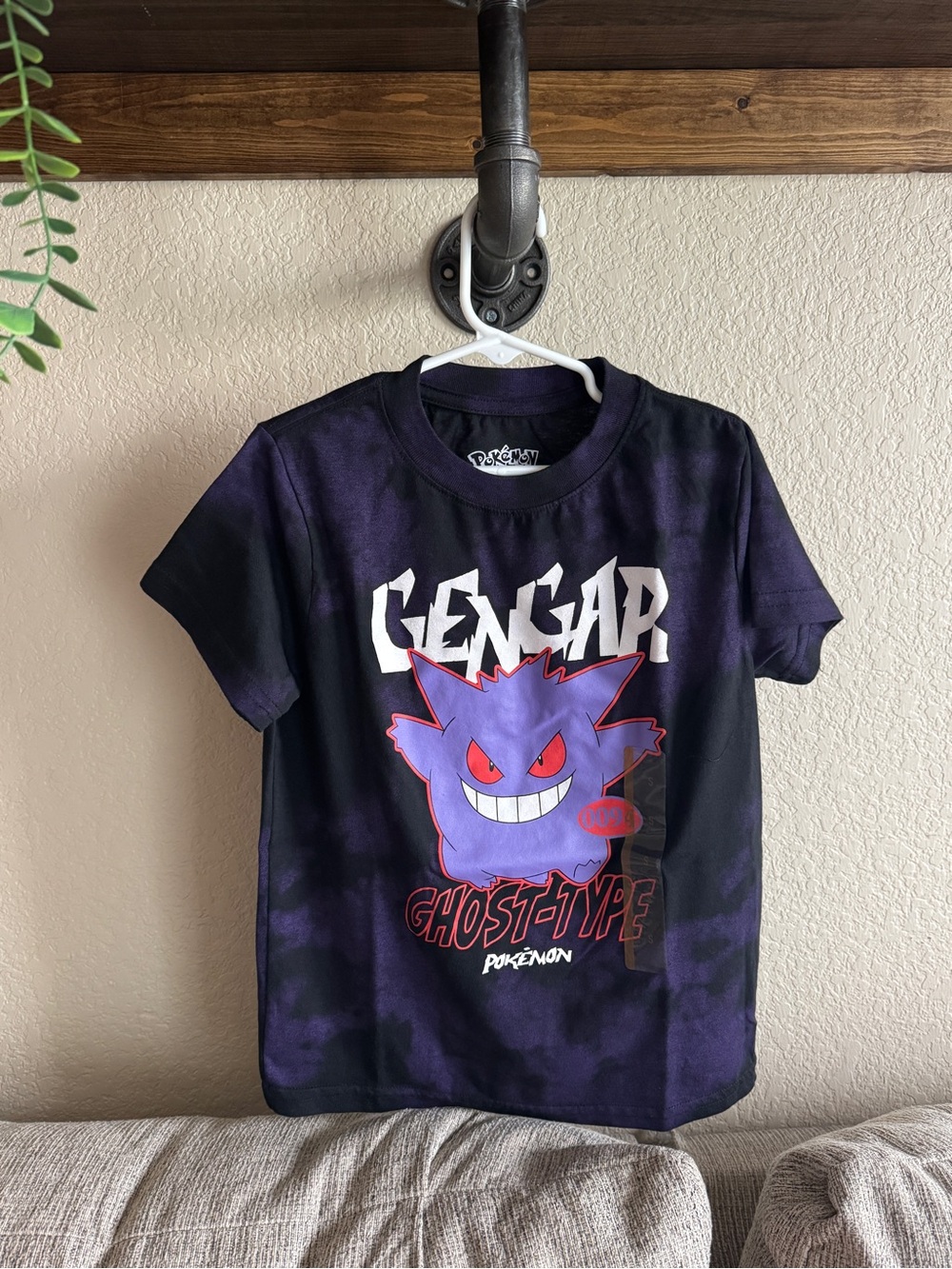 Hybrid Apparel Gengar Graphic Tee - Black & Purple